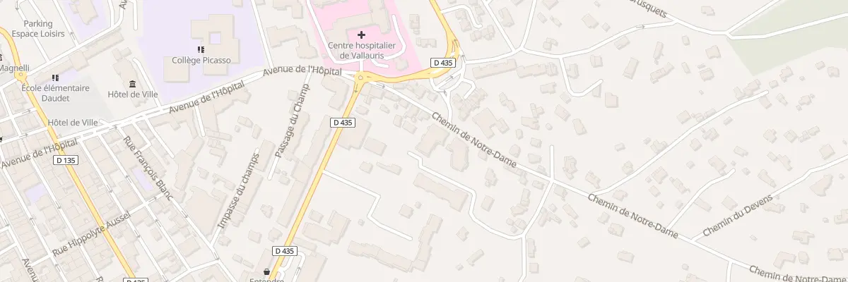 Plan du 62 Che Notre Dame à Vallauris
