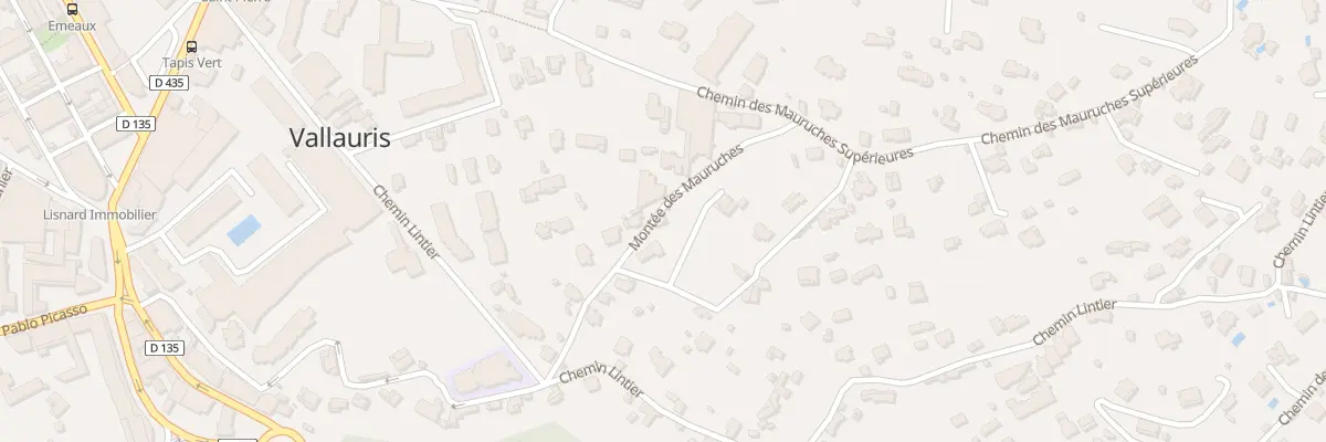 Plan du 552 Mte des Mauruches Super à Vallauris