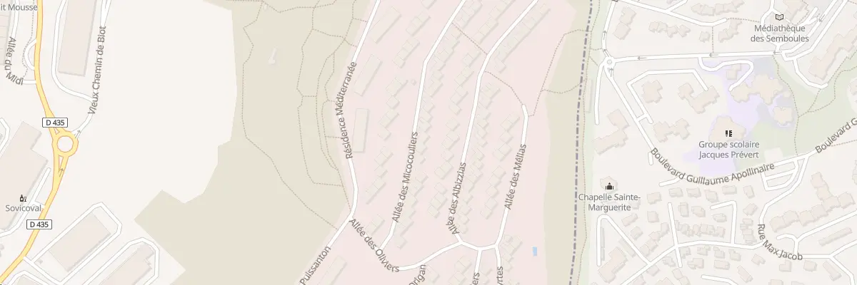 Plan du 22 All Micocouliers Puissanton à Vallauris