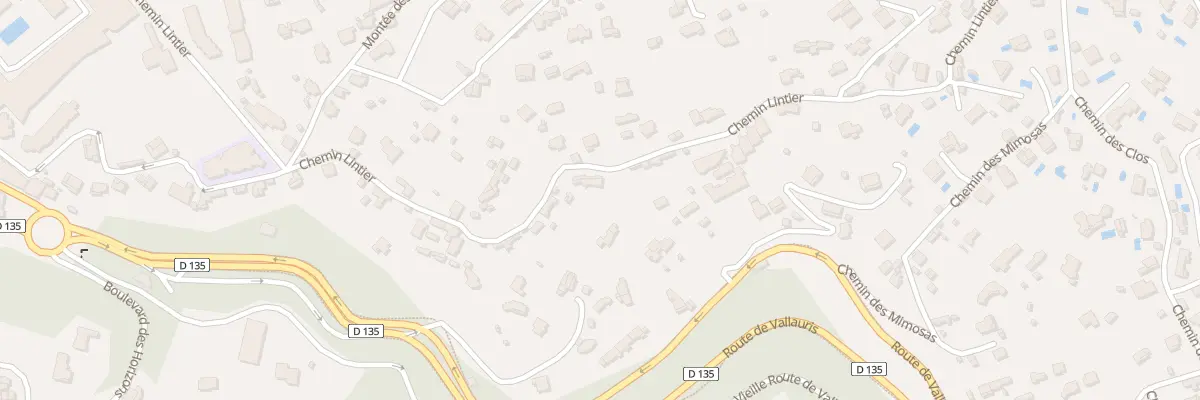 Plan du 734 Che Lintier à Vallauris