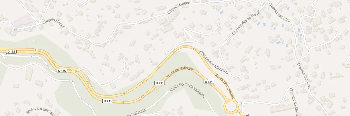 Plan du 834 Che Lintier à Vallauris