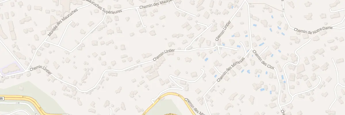 Plan du 920 Che Lintier à Vallauris