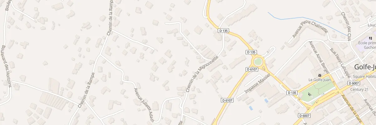 Plan du 589 Che de la Mignonnette à Vallauris