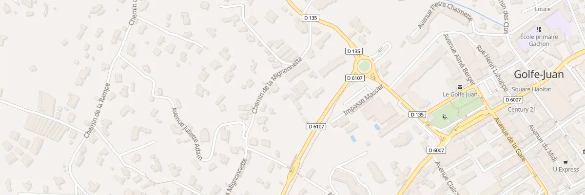 Plan du 1B Imp Clément Massier à Vallauris
