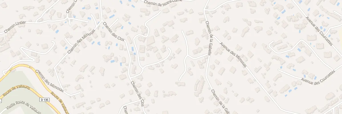 Plan du 524A Che des Clos à Vallauris