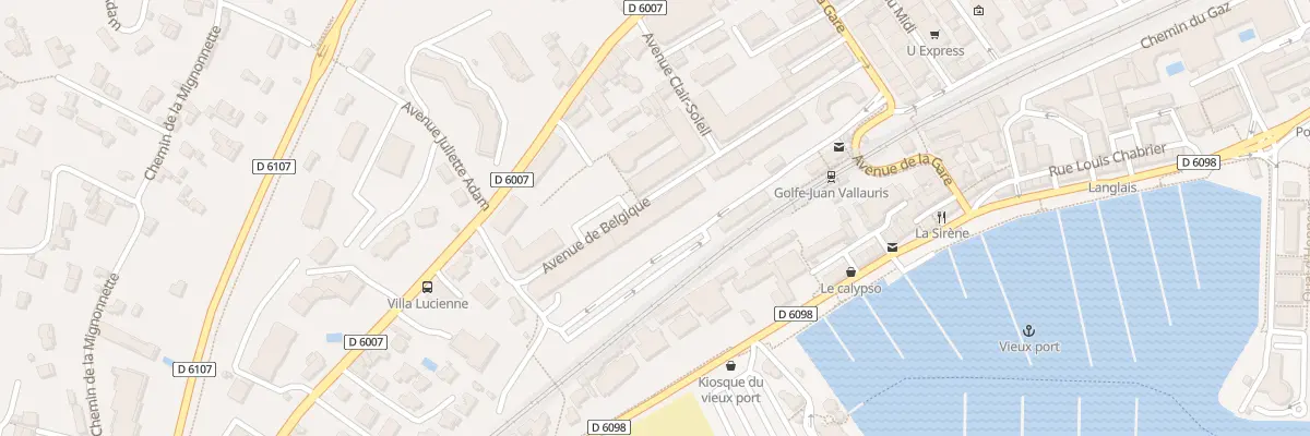 Plan du 13 Av de Belgique à Vallauris