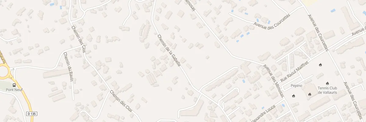 Plan du 598 Che de la Gabelle à Vallauris