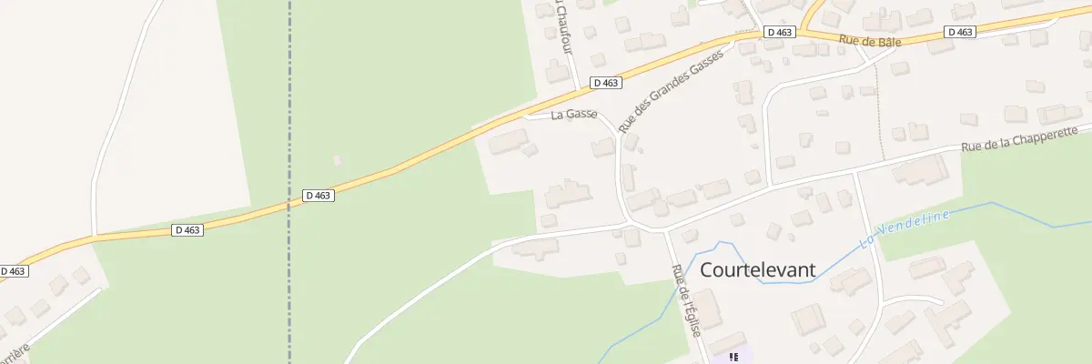 Plan du Village à Courtelevant