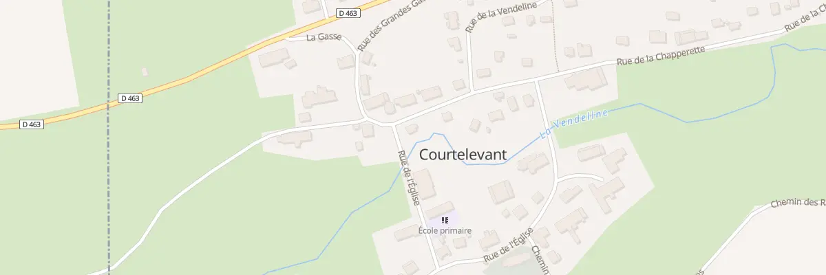 Plan du 1 Rue de l’Eglise à Courtelevant