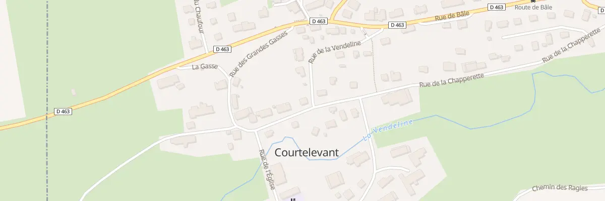 Plan du 6 Rue de la Vendeline à Courtelevant