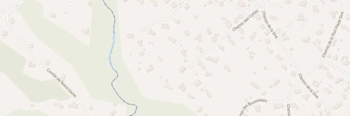 Plan du 258 Che des Cystes à Vence