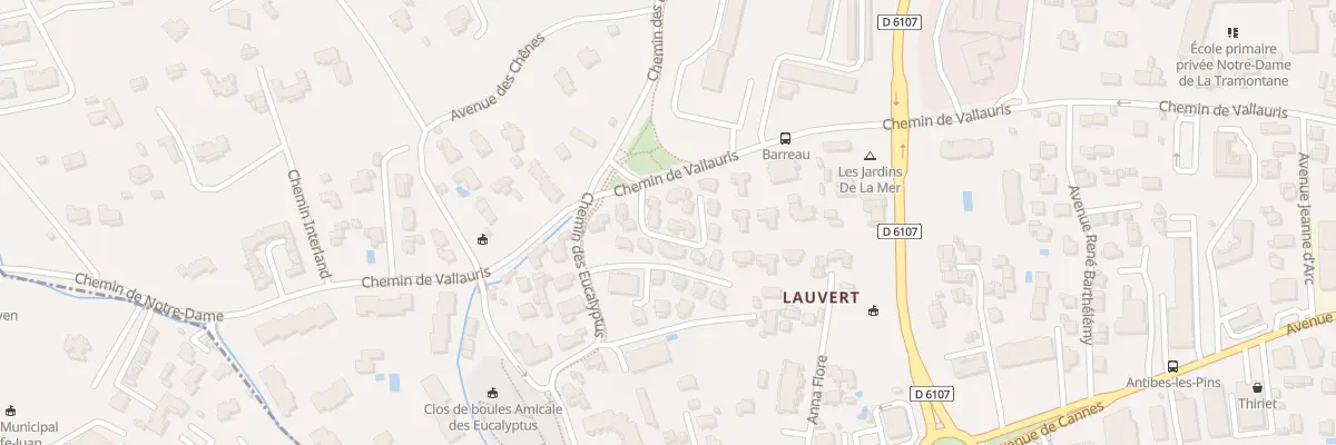 Plan du 1501 Che de Vallauris à Antibes