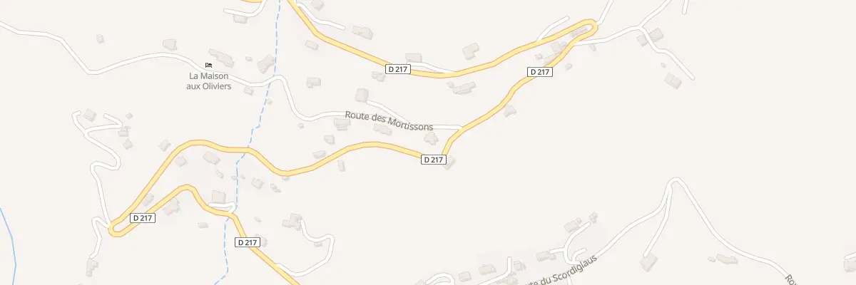 Plan de Rte des Mortissons à Pierrefeu