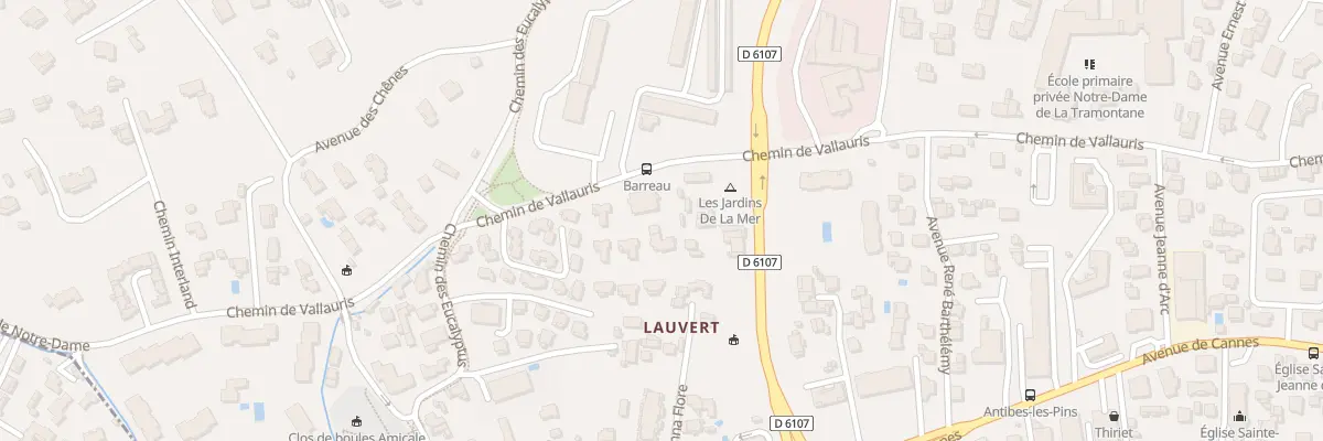 Plan du 1365 Che de Vallauris à Antibes
