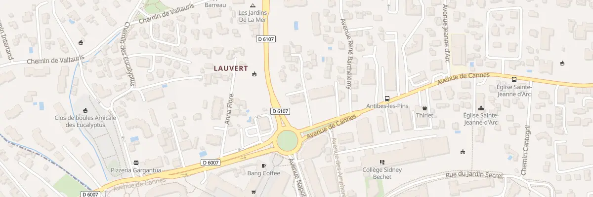 Plan du 30 Av de Cannes à Antibes