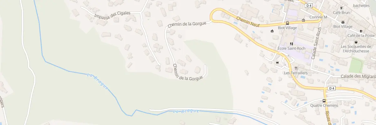 Plan du 196 Che de la Gorgue à Biot