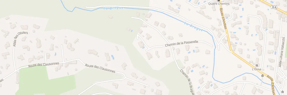 Plan du 233T Che de la Brague à Biot