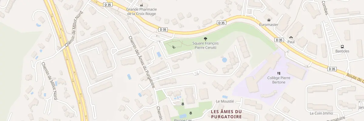 Plan du 1025 Rte de Grasse à Antibes