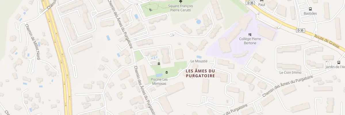 Plan du 910 Che Ames du Purgatoire à Antibes