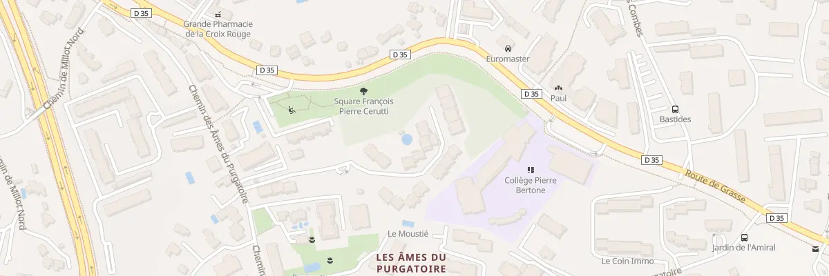 Plan du 934 Che Ames du Purgatoire à Antibes