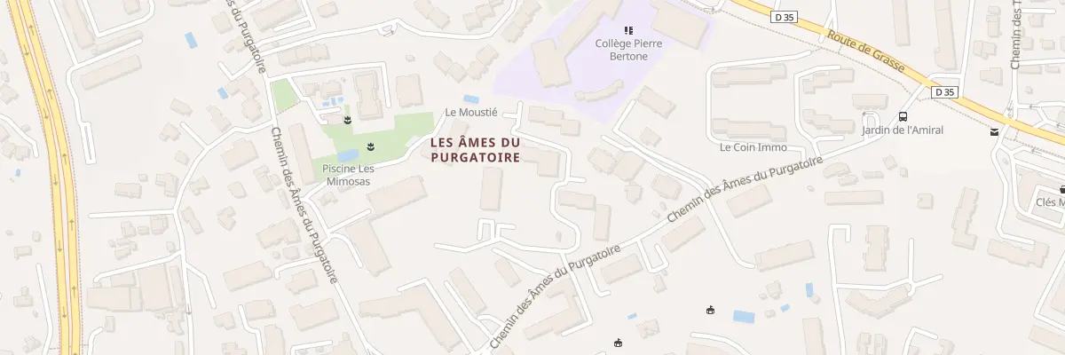 Plan du 390 Che Ames du Purgatoire à Antibes