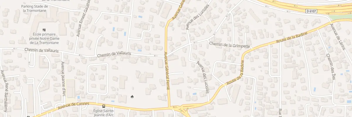 Plan du 629 Che de Vallauris à Antibes