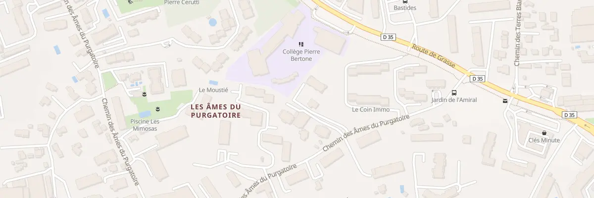 Plan du 238 Che Ames du Purgatoire à Antibes
