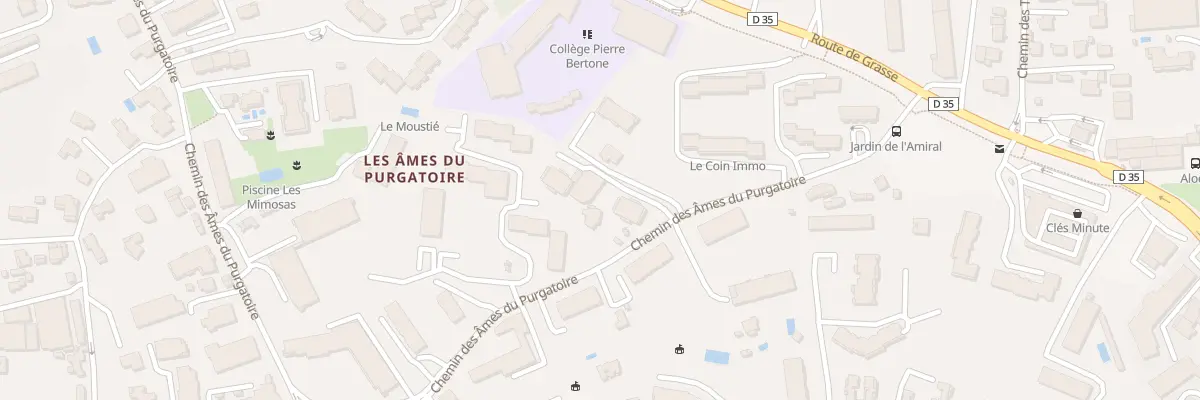 Plan du 244 Che Ames du Purgatoire à Antibes