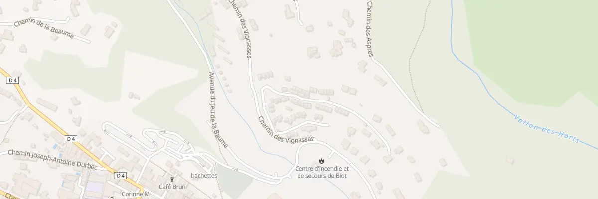 Plan du 100 Che des Vignasses à Biot