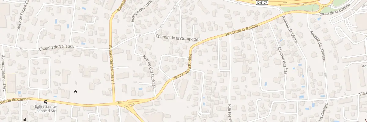 Plan du 92 Rte de la Badine à Antibes