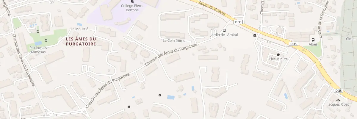 Plan du 225 Che Ames du Purgatoire à Antibes