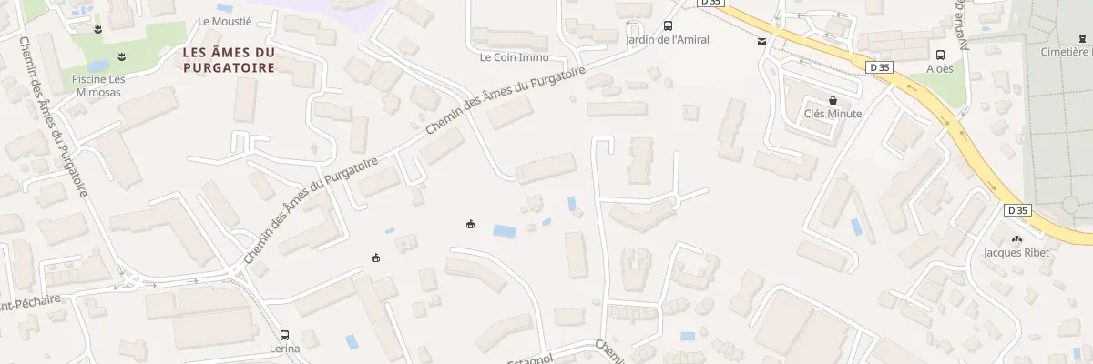 Plan du 243 Che Ames du Purgatoire à Antibes
