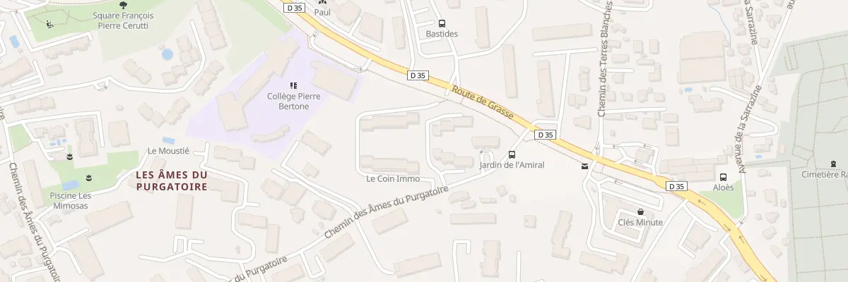 Plan du 126 Che Ames du Purgatoire à Antibes