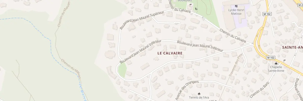 Plan du 423 Bd Jean Maurel inférieur à Vence
