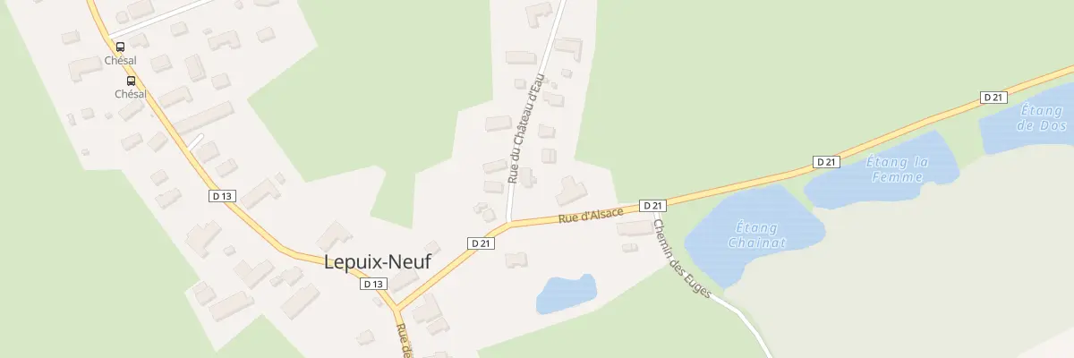 Plan du 2 Rue du Château d’Eau à Lepuix-Neuf