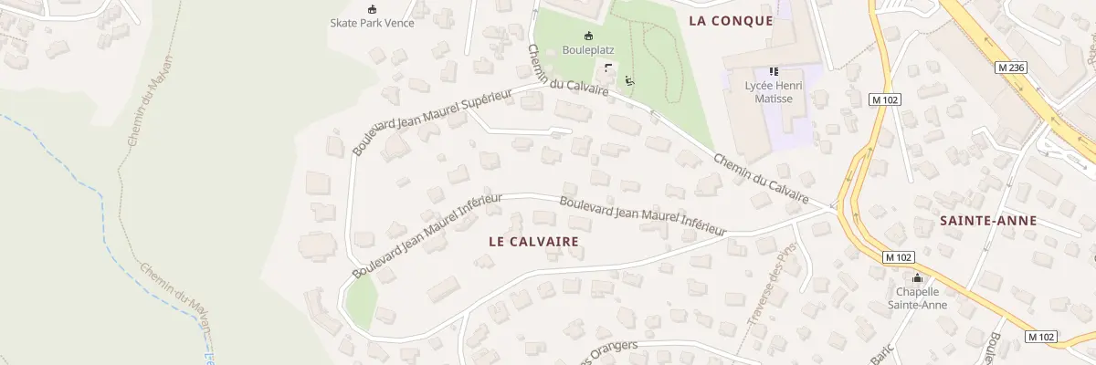 Plan du 356 Bd Jean Maurel inférieur à Vence