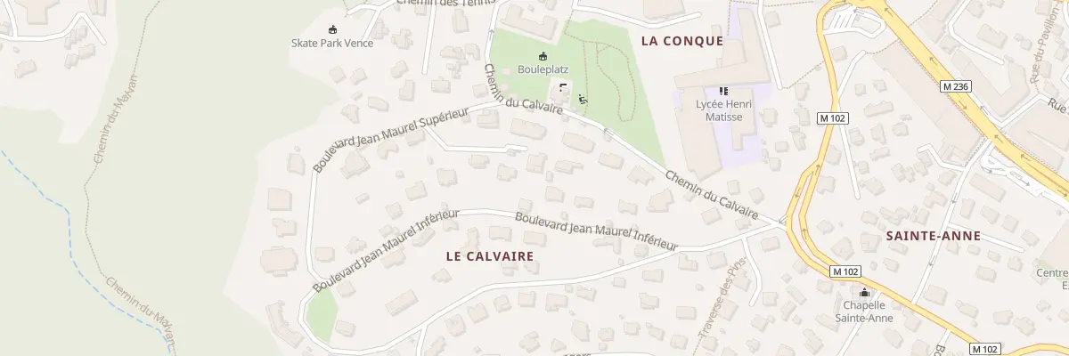 Plan du 326 Bd Jean Maurel inférieur à Vence