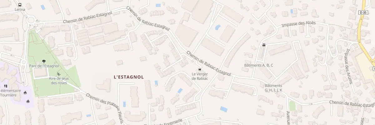 Plan du 625A Che de Rabiac Estagnol à Antibes