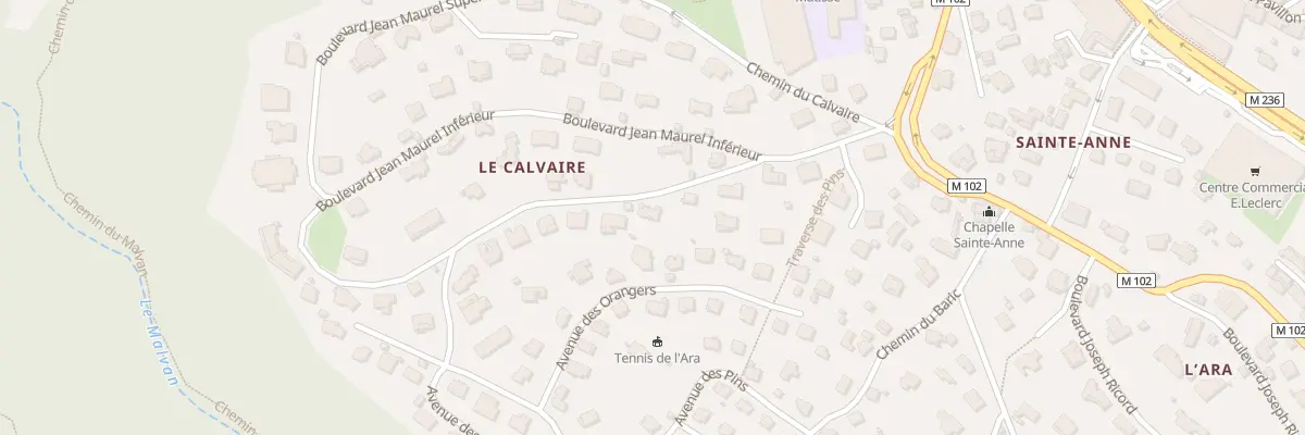 Plan du 892 Bd Jean Maurel inférieur à Vence