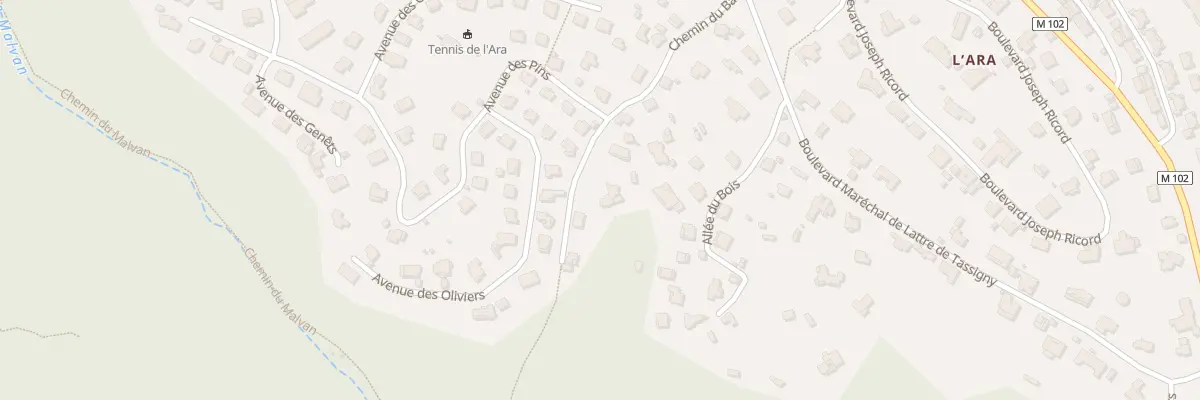 Plan du 309 Che du Baric à Vence