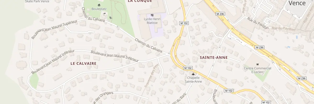Plan du 112 Bd Jean Maurel inférieur à Vence