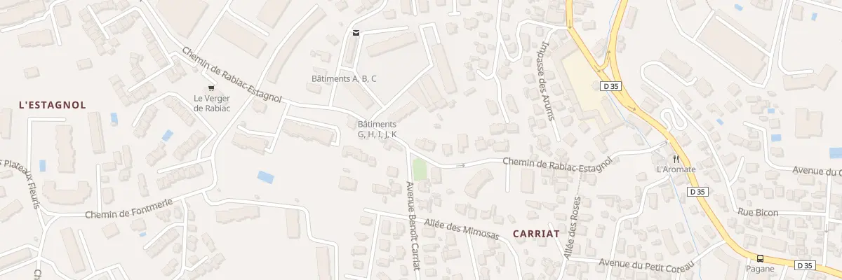 Plan du 310 Che de Rabiac Estagnol à Antibes