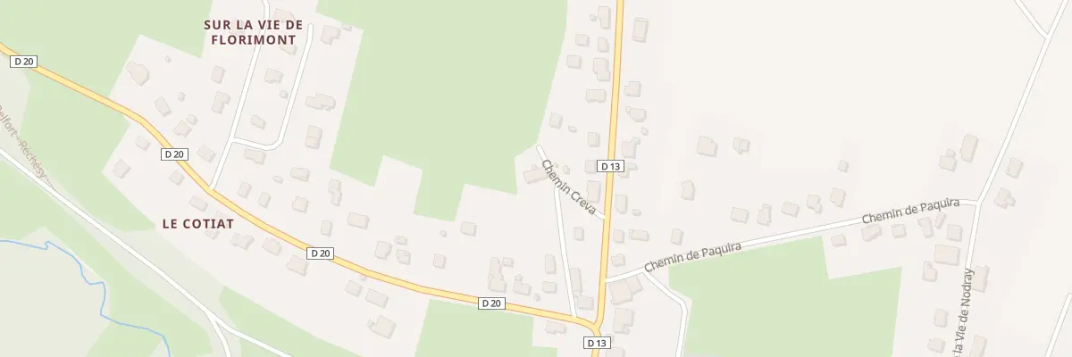 Plan du 9 Che Creva à Réchésy