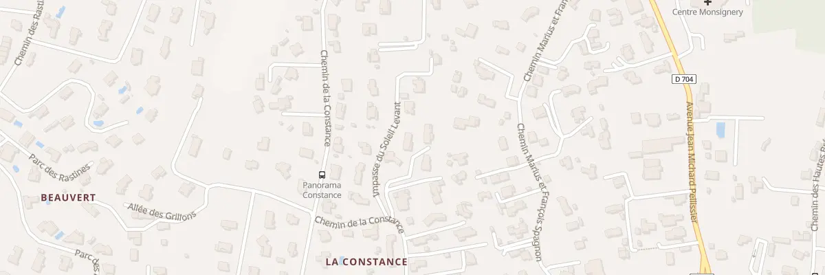 Plan du 600 Che de la Constance à Antibes