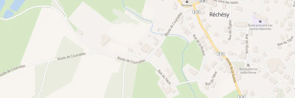 Plan du 12 Rte de Courcelles à Réchésy
