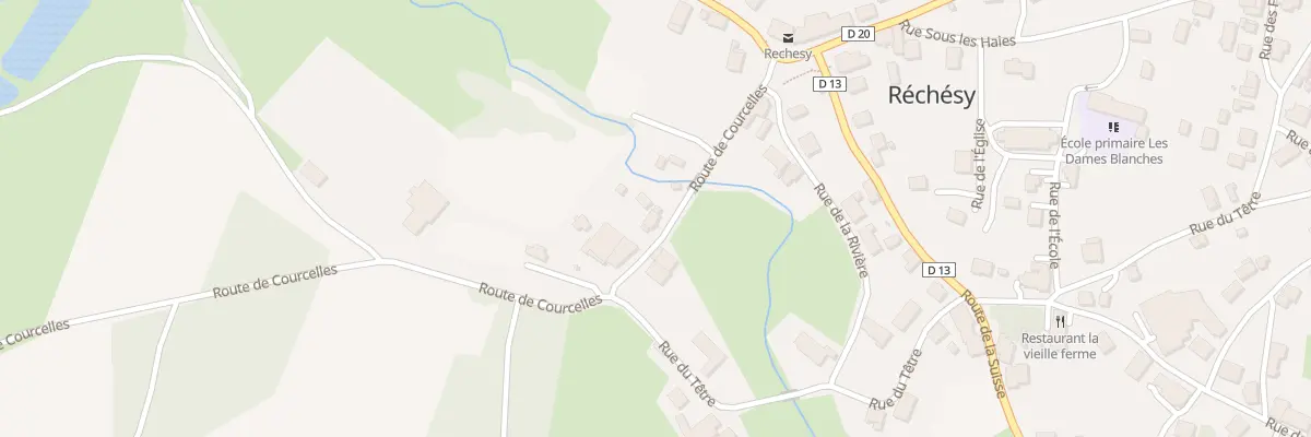Plan du 10 Rte de Courcelles à Réchésy