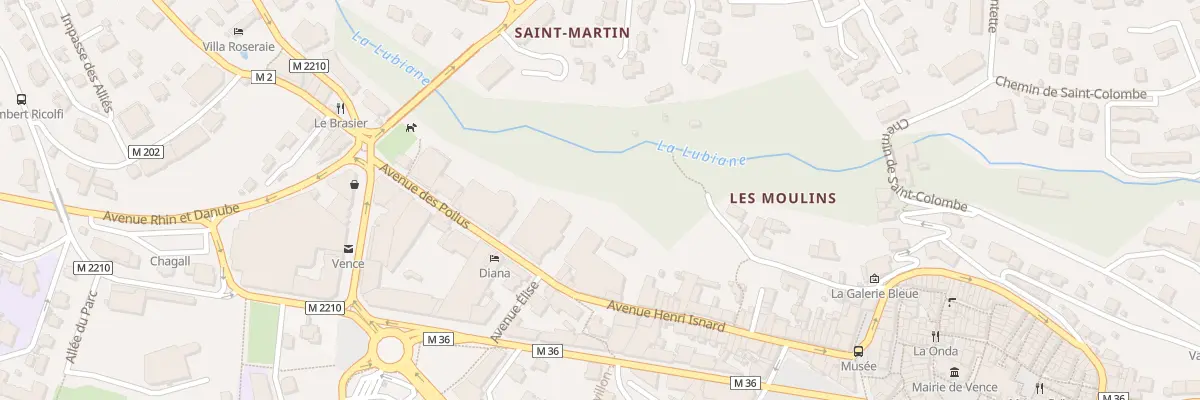 Plan du 60 Av des Poilus à Vence