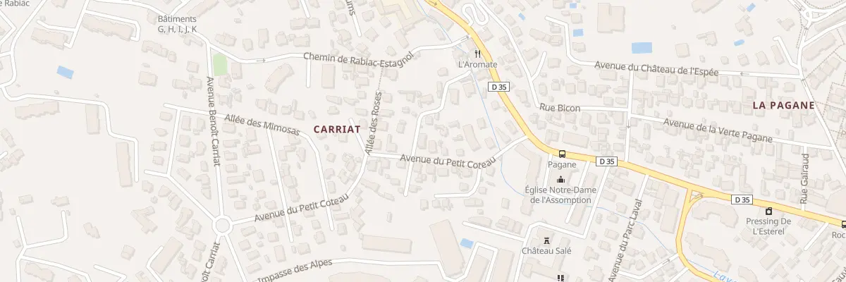 Plan du 16 Av du Petit Coteau à Antibes