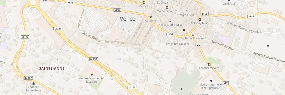 Plan du 21 Rue Gambetta prolongée à Vence