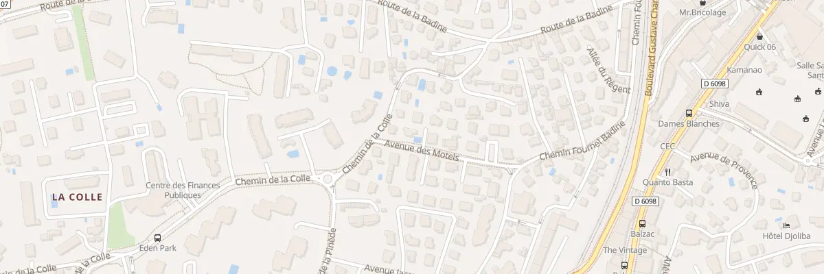 Plan du 12 Av des Motels à Antibes
